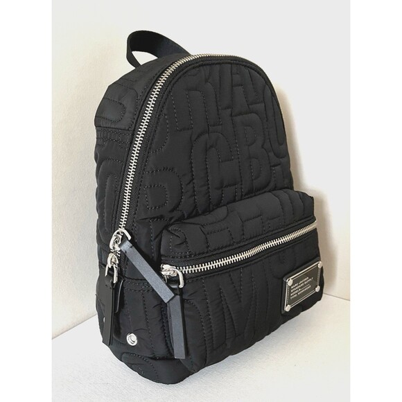 New Marc Jacobs Quilted Nylon Backpack Black - Picture 4 of 6